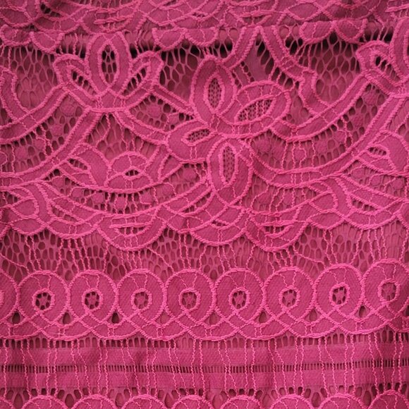 Charlotte Russe Red Wine Lace Mini Skirt Size XS Cocktail Party Mini Skirt - Picture 3 of 8